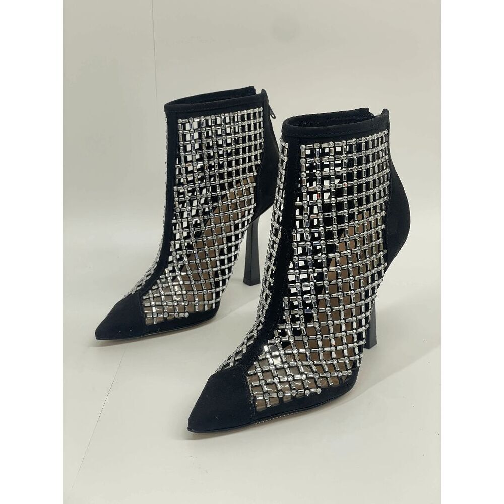INC International Concepts Women's Senalda Booties - Silver Bling 6M